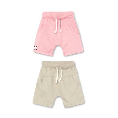 Little Star Organic Toddler Boy 2Pk Harem Shorts, Size 12M-5T