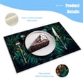 thumbnail image 3 of BaHomeck placemats Set of 4 Elegant Tiger'S Face Emerging From The Jungle Cotton Linen rectangle Placemats for Kitchen Dining Table Indoor,Outdoor,18*12inch, 3 of 4