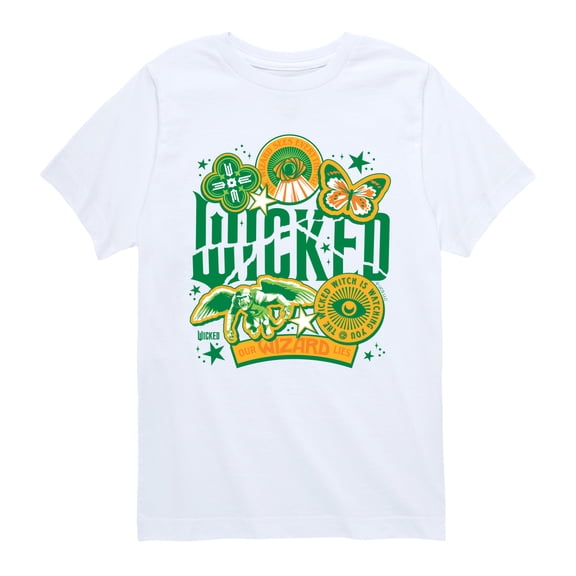Wicked - Wicked Oz Stickers - Youth Short Sleeve Graphic T-Shirt