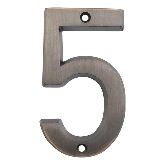 Placa Decorativa Hy-Ko Bronce 10.16 Cm Número 5