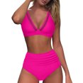 thumbnail image 3 of TAIAOJING Bathing Suit for Women High Waisted Bikini Sets Bikini Sexy Push Up Two Piece Swimsuits Vintage Swimsuit Retro Ruched Print Bikini Set, 3 of 6