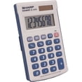 thumbnail image 2 of Calculadora de bolsillo Sharp EL-243SB de 8 dígitos con tapa abatible, 2 of 4