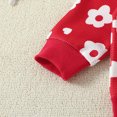thumbnail image 4 of Likimi Toddler Girls Valentine'S Day Set Hearts Print Long Sleeve Crew Neck Pullover Pants Headbands Spring Autumn 3Pcs Outfits Set Red Size 18-24 Months, 4 of 6