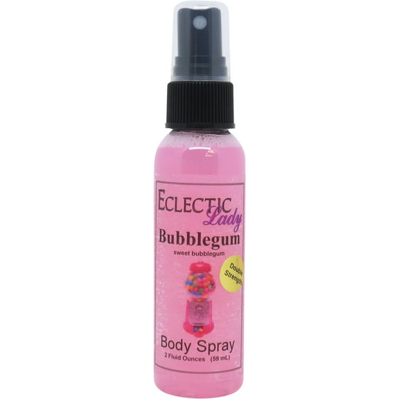 Bubblegum Body Spray, Eclectic Lady, Hydrating Mist, Unisex (Double Strength), 2 oz