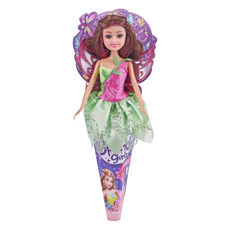 Glimma Girlz Winter Fairy Princess Doll 20" Tall Sparkle Green/Purple/Pink New 