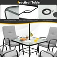 thumbnail image 6 of Gymax 6PCS Outdoor Dining Set Patio Table & Chair Furniture Set w/ Cushions & Umbrella, 6 of 10