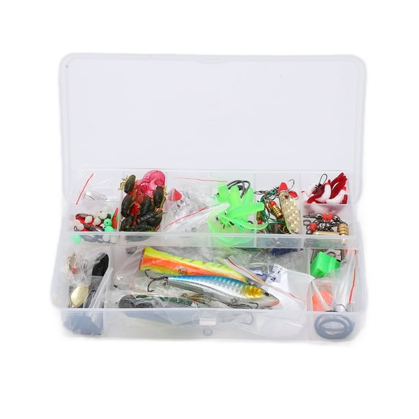 Fishing Gear Lures Kit Set With Tackle Box, Double Layer