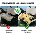 thumbnail image 4 of Golf Cart Seat Covers for 2 Seater,Yellow Sunflower Microfiber Cart Seat Towel Blanket,Vintage Country Bee Plaid Ginger Check Absorbent NonSlip Bench Seats Protector for Golf Course 51"x31", 4 of 9