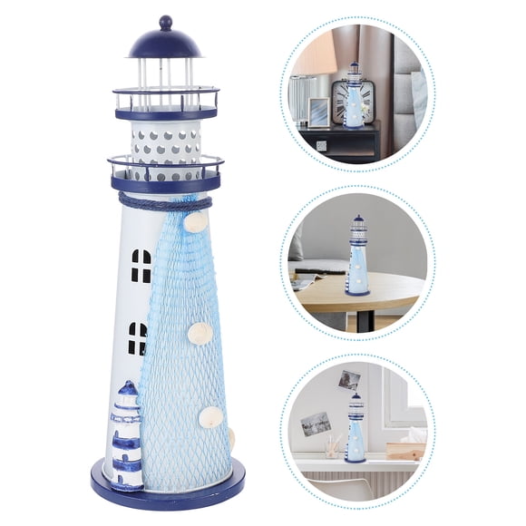 Skyblue Iron Lighthouse Decoration LED Lamp for Warm Romantic Atmosphere at Affordable Price