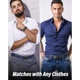 thumbnail image 5 of AWAYTR Nylon Belts for Mens - No Hole Golf Belt with Metal Buckle, 5 of 7
