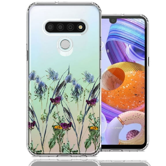 MUNDAZE For LG Stylo 6 Country Dried Flowers Design Double Layer Phone Case Cover