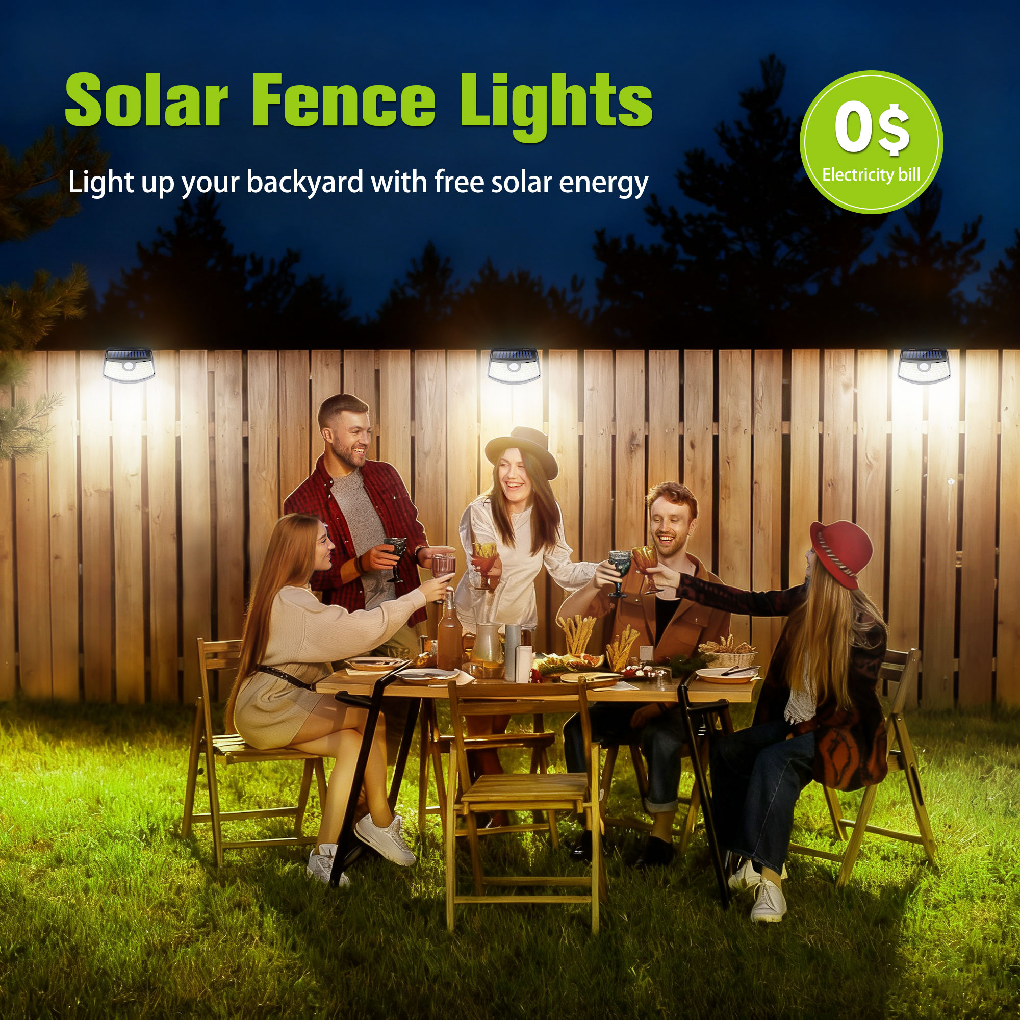 Tolsprint 120-LED Solar Motion Sensor Outdoor Light, 4-Pack photo 2