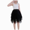 thumbnail image 1 of Ymyiu Robes pour Tout-Petits Robe en Tulle pour Fillette d'Été à Volants Sans Manches Robe Décontractée de Mode pour Bébé Fille 5T 6T (Noir, 5-6 Ans), 1 of 8