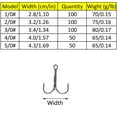 thumbnail image 2 of BE-TOOL 50/100PCS Treble Fishing Hooks High Carbon Steel Fishing Hooks Set with Box (2/0#), 2 of 8