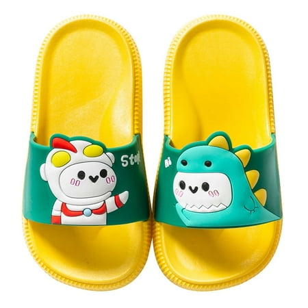 

FRSASU Kids Sandals Clearance Boys Girls Non-slip Home Bathing Beach Sandals Slippers Shoes Yellow 30-31(30-31)