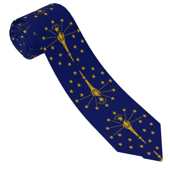 Men'S Indiana Flag Fashion Business Wedding Neckties Ties