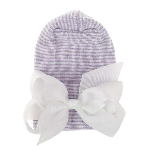 QHFBli Hat Baby Hat Cap with Big Bow Soft Cute Knot Nursery Beanie