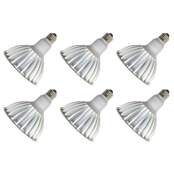 (6 bulbs) GE 20109 LED PAR38 Narrow Beam LED lamp, 3000 Lumens, 32 watts, 3000K warm white, spot light, wet rated
