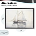 thumbnail image 4 of Stupell Industries Tropical Neutral Sailboat Reflection Black Floating Frame Canvas Art, 25 x 17, by Petals Prints Design, 4 of 8