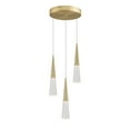 thumbnail image 2 of JoollySun Modern Crystal Pendant Light: Gold 3 Cluster Hanging Light Fixtures for Kitchen Island Bathroom, 2 of 8