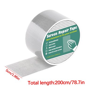 Meitianfacai Window Screen Repair Kit Tape 6.5FT for Window Screen and Screen Door Tears Holes 3-Layer Strong Adhesive & Waterproof Tape Fiberglass Covering mesh