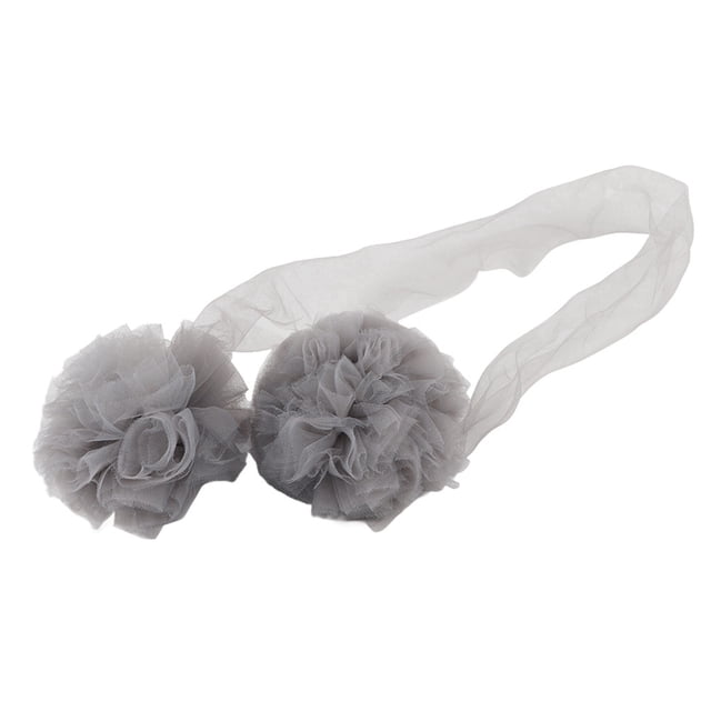 Mosquitera para cuna de bebé, bola de flores colgante, accesorio para cuna, decoración de pared (gris)