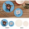 thumbnail image 4 of SKYSONIC Funny Cat Dog Pot Holders Trivets, 2 Pcs Heat Resistant Trivets,Blue Style 3D Cotton Thread Weave Mats for Hot Pads Pans Pot Bowl Teapot for Kitchen Decor, 4 of 7