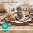 thumbnail image 4 of ODIKA 4'x6' Rustic Southwestern Washable Area Rug for Dorm Room, Small Living Stain Resistant Low Profile, Easy Care, 4 of 7
