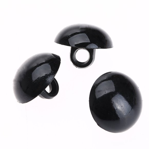 Dophee 100Pcs DIY Craft Eyes Type Mushroom Domed Round Buttons Sewing Shank for Crochet Puppet Plush Stuffed Animals Making- 15mm