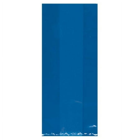 UPC: 0048419628194 | Amscan Small Plastic Treat Bags 9-1/2 H x 4 W x 2-1/4 D Bright Royal Blue Pack Of 125 Bags