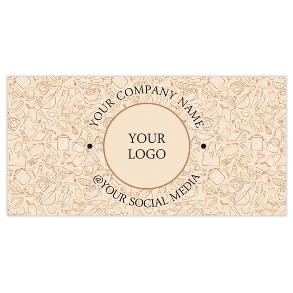 Printtoo Label for Small Business-100 RectangleCustom VinylPersonalized Labels for Packaging, Bottle, Brand Stickers-Kitchen Tool Set, 5x3 Inches