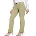 thumbnail image 1 of Women Pants Solid Color Flared Trousers with Pockets, 1 of 4