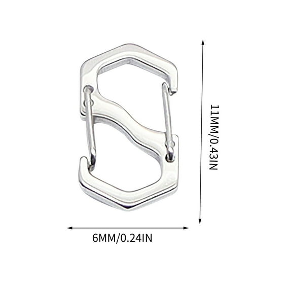 Stainless Steel Necklace and Bracelet Shortener Clips for Jewelry Making - Set of 6 Adjustable Clasps