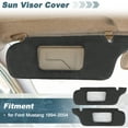 thumbnail image 2 of Unique Bargains Sun Visor Cover for Ford for Mustang 1994-2004, Vinyl Leather Trim, Car Sunvisor Protector Covering, Left and Right Side, Anti-Scratch, Black, 2 Pcs, 2 of 7