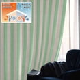 thumbnail image 5 of Sage Green Striped Blackout Curtains for Bedroom/Living Room, Pinch Pleated Black Out Curtains, Modern Simple Farmhouse Beige Room Darkening Window Drapes with Hooks 2 Panels, 59"x70", 5 of 8