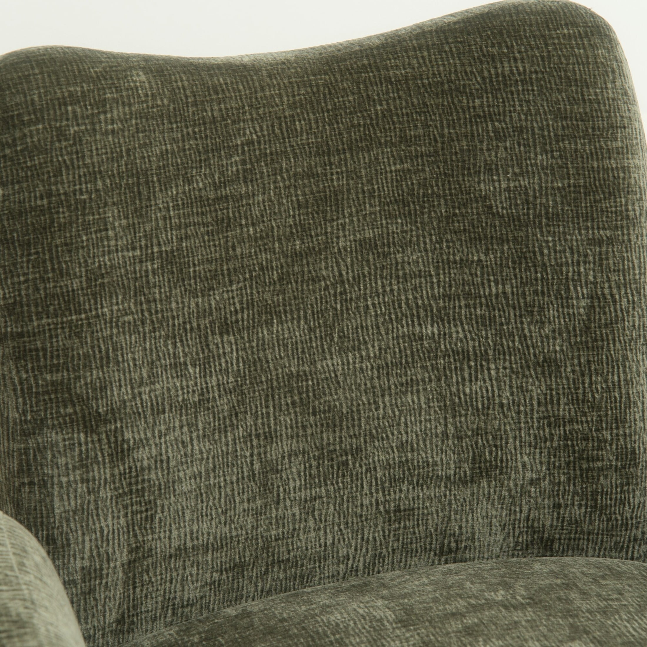 Noble House Gabryle 360° Swivel Accent Chair, Luxurious Chenille Upholstered Barrel Chair, Living Room, Olive Green