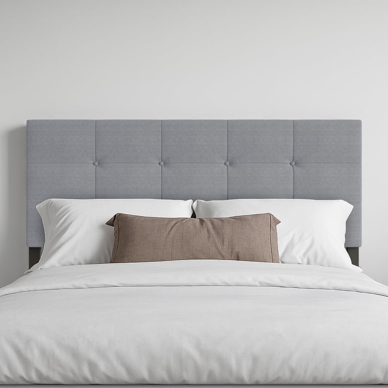 Home Design Gina Queen Tufted Upholstered Headboard photo 4