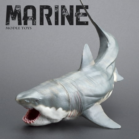 PIKACHY TOYS Megalodon Toy Movable Jaw PVC Marine Animal Model Educational Toy Medium Large Size Variants