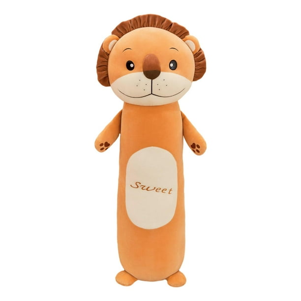 Almohada larga de peluche, juguetes de peluche, almohada para abrazar, linda almohada suave, muñeca para León