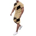 thumbnail image 1 of Men's Suits Product Classification Men's 3D Short Sleeve Beach Sports Shorts Set for Activewear and Travel, 1 of 4