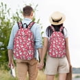 thumbnail image 4 of Disketp French Bulldog And Heart print Canvas Backpack Lightweight Travel Daypack Student Rucksack Laptop Backpack-Medium, 4 of 5