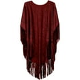 thumbnail image 3 of Hauaitttt Women Top Tassel Cape Vintage Suede Bucket Oversized Scarf for Hair Vest for Women Formal Shoulder Cover up for Dresses Dress Extra Large Scarf Blanket Formal Shawl Formal Wrap for Evening, 3 of 3