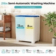 thumbnail image 6 of Auertech 21lbs Portable Washing Machine Compact Twin Tub Semi-Automatic Washer with Drain Pump, 6 of 7