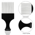thumbnail image 3 of 4 Packs Afro Comb Metal Pick Comb, DaKuan Afro Braid Pick Hairdressing Detangle Wig Braid Hair Styling Comb Styling Tool- Black, 3 of 9