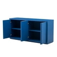 thumbnail image 6 of Lunale 63.1" Four-Door Sideboard Cabinet with Ash Veneer, Storage Buffet Cabinets for Entryway, Living Room, Blue, 6 of 6