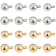 thumbnail image 1 of 40 cuentas de tubo de fianza de 2 colores, chapadas en oro real de 24 k, cuentas de eslabones de fianza, cuentas espaciadoras de columna chapadas en plata de ley 925, 1 of 6