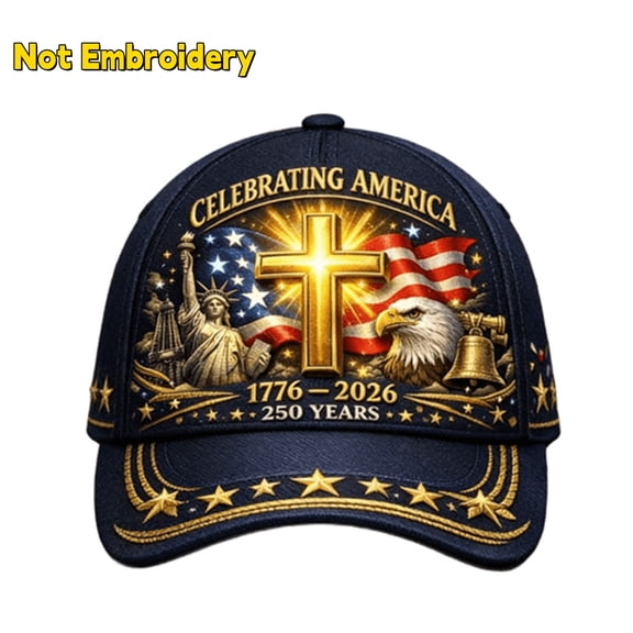 250 Anniversary Usa Hat,Celebrate 250 Years Of America,Eagle & Liberty & Cross, United States 250Th Anniversary Hat – Adjustable Patriotic Baseball Cap For Men & Women