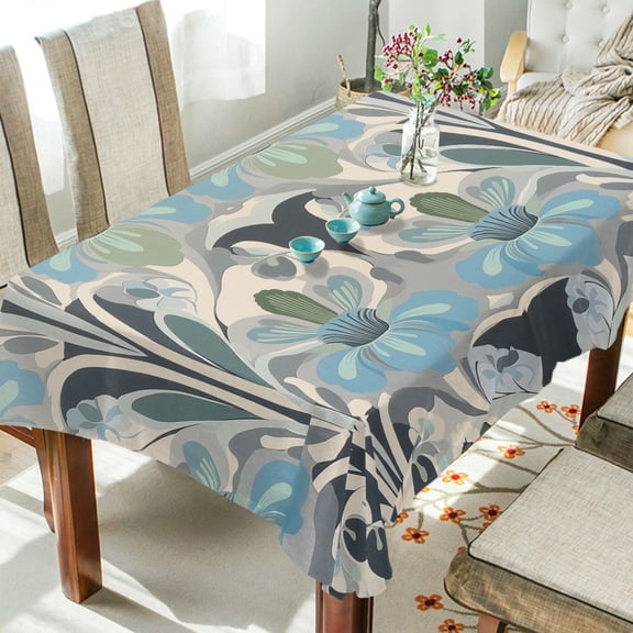 Yayeee Tablecloths 54" x 54" Rectangle Wrinkle Resistant Party Table Cover, Vibrant Abstract Design