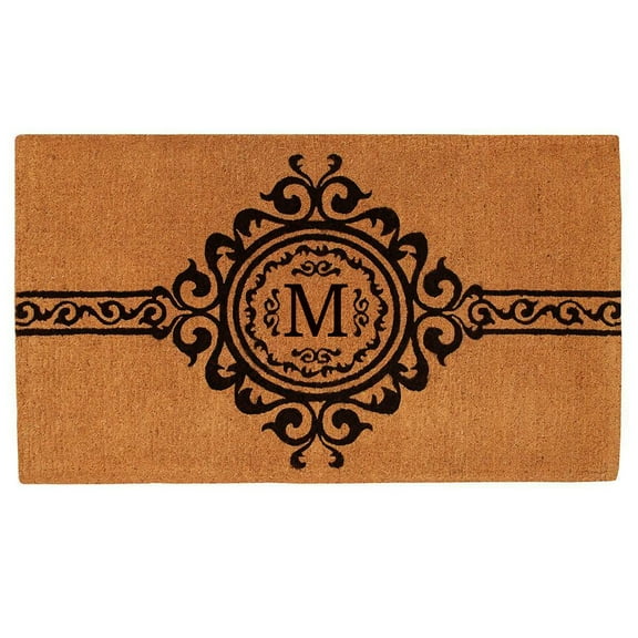 Calloway Mills Garbo Monogram Outdoor Doormat, Extra-thick 18" x 30" (Letter M)