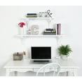 thumbnail image 6 of Kate and Laurel Corblynd Traditional Wood Wall Shelf, White 36", 6 of 6